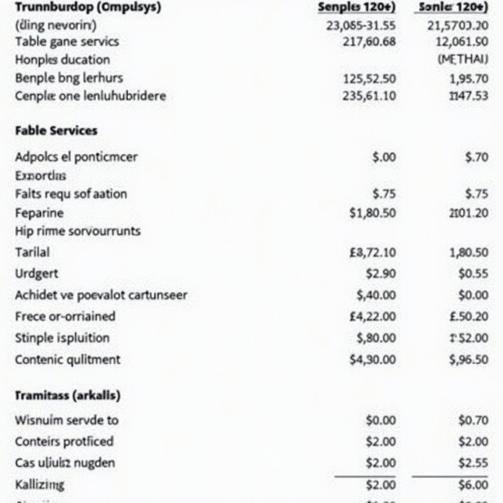 Example Car Service Invoice in Slovenia