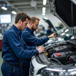 Certified Technicians Working on a Car in Kalyani