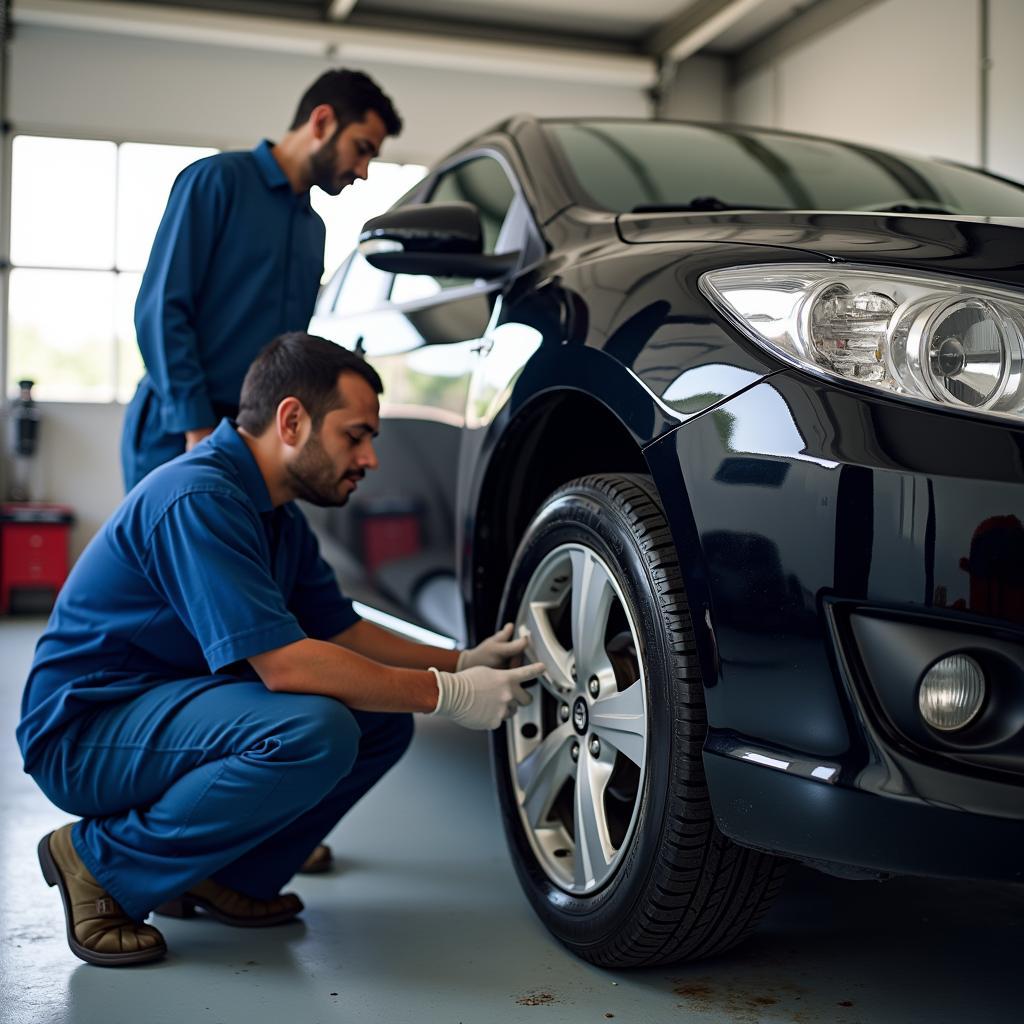 Routine Maintenance at a Car Service Centre in Khammam