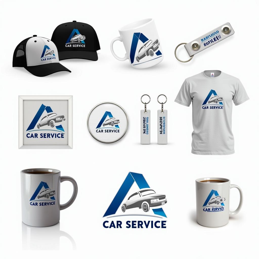 Car Service Logo on Branded Merchandise