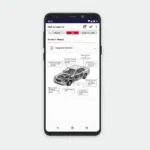 Modern Car Service Manual App Interface