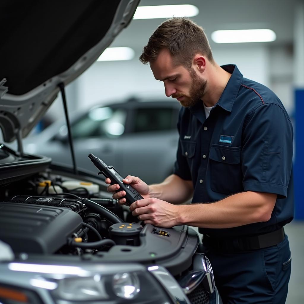 Mechanic Checking Engine in Leichhardt