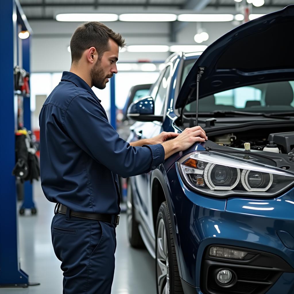 Certified Technicians Working on a Car in Mississauga