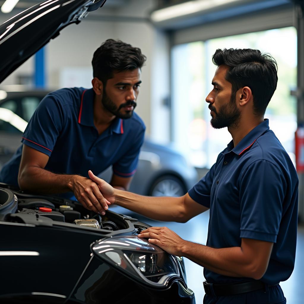 Customer Consulting with Mechanic in Muvattupuzha