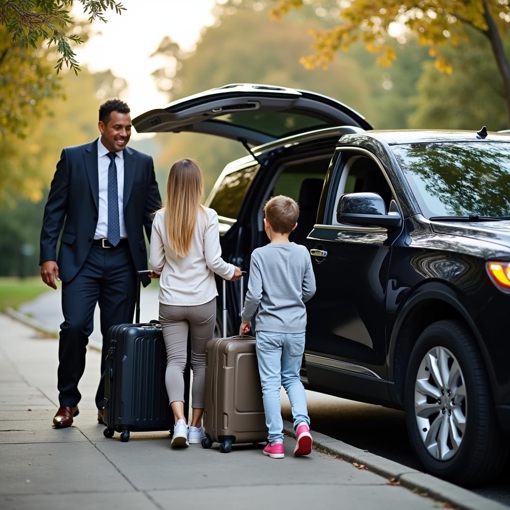 Family traveling from NJ to Philadelphia Airport in a car service