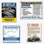 Car Service Notice Design Examples: Effective Visual Communication for Automotive Businesses