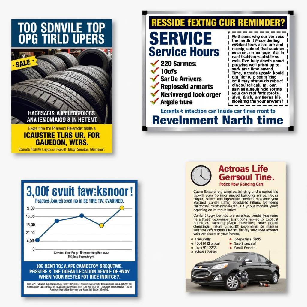 Car Service Notice Design Examples: Effective Visual Communication for Automotive Businesses