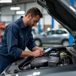 Mechanic Checking Engine in Padova