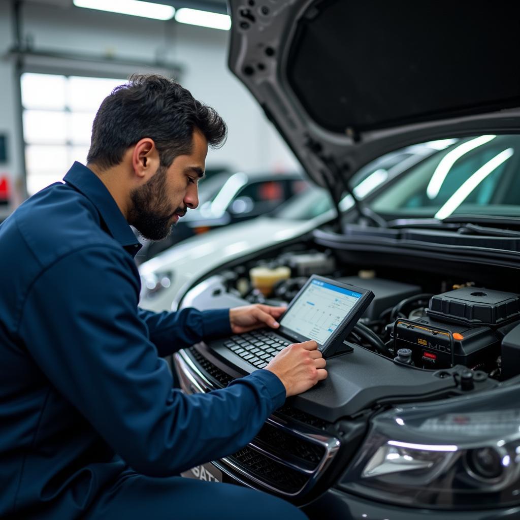 Diagnostic Check at a Car Service in Palampur