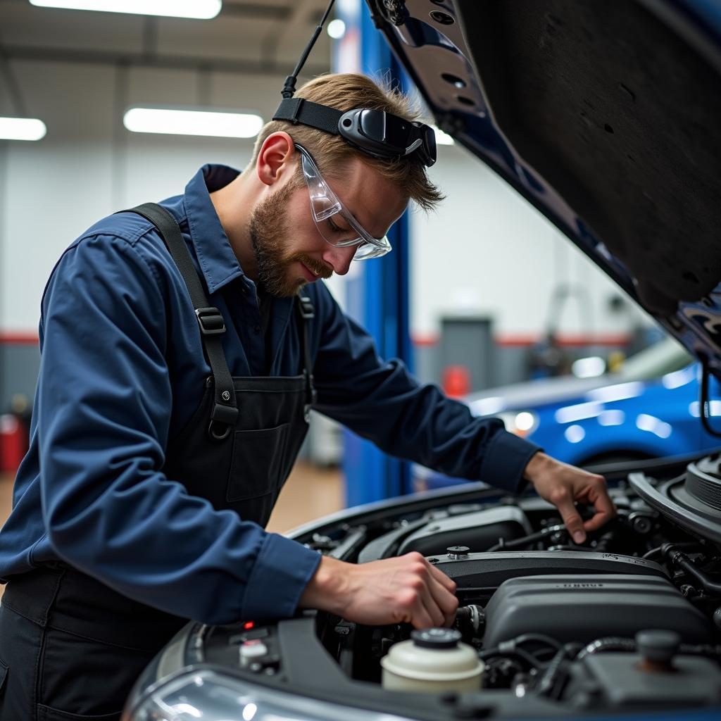 ASE Certified Technician Working on a Car in Paterson NJ