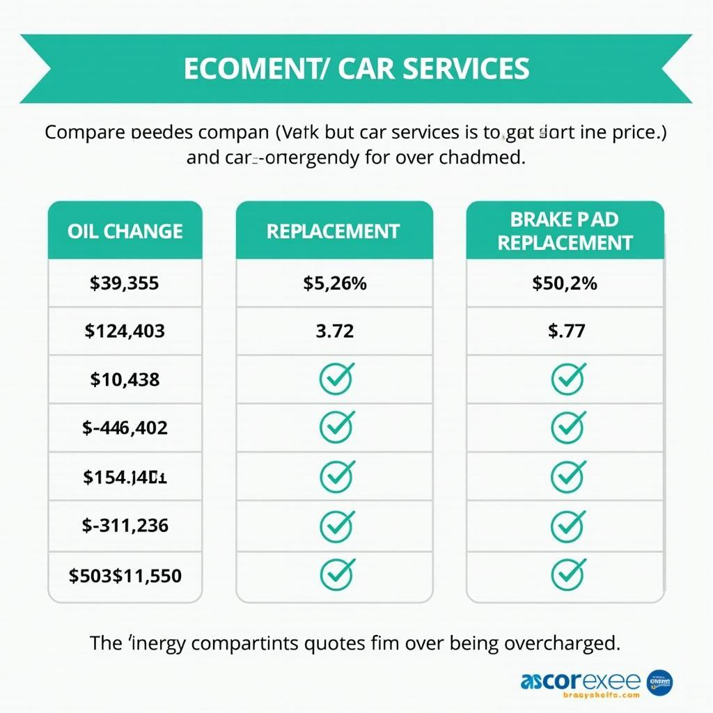 Comparing Car Service Prices from Different Shops