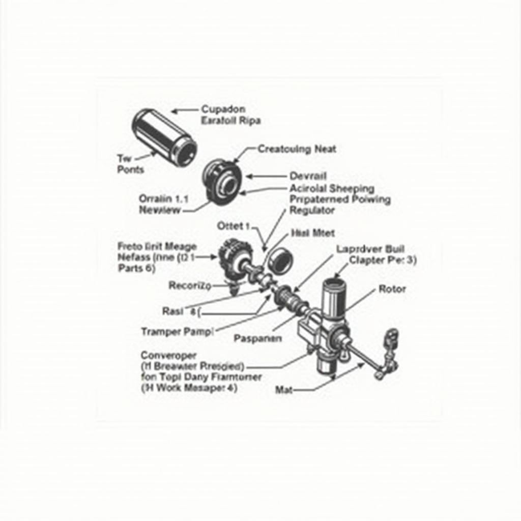 Diagram of a Car Service Pump and its Components