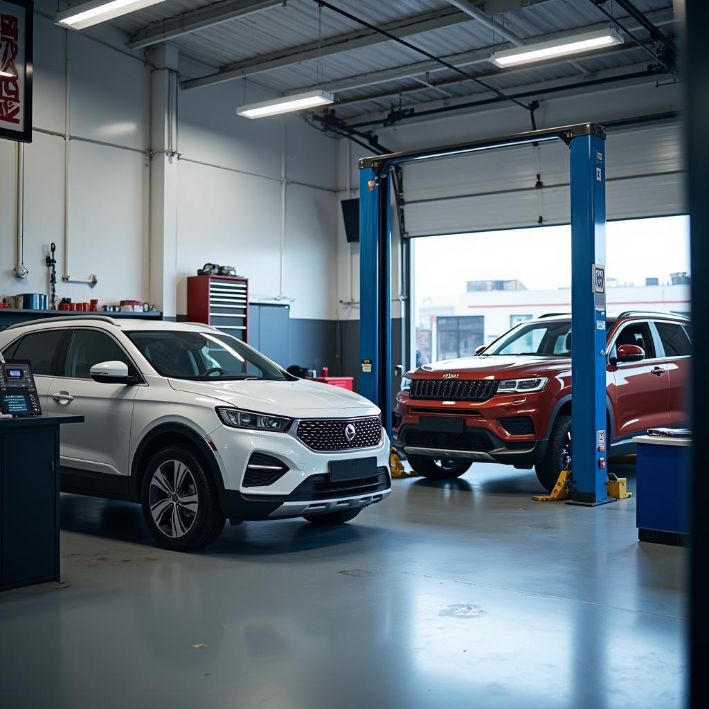 Modern Car Service Garage Interior in Reading