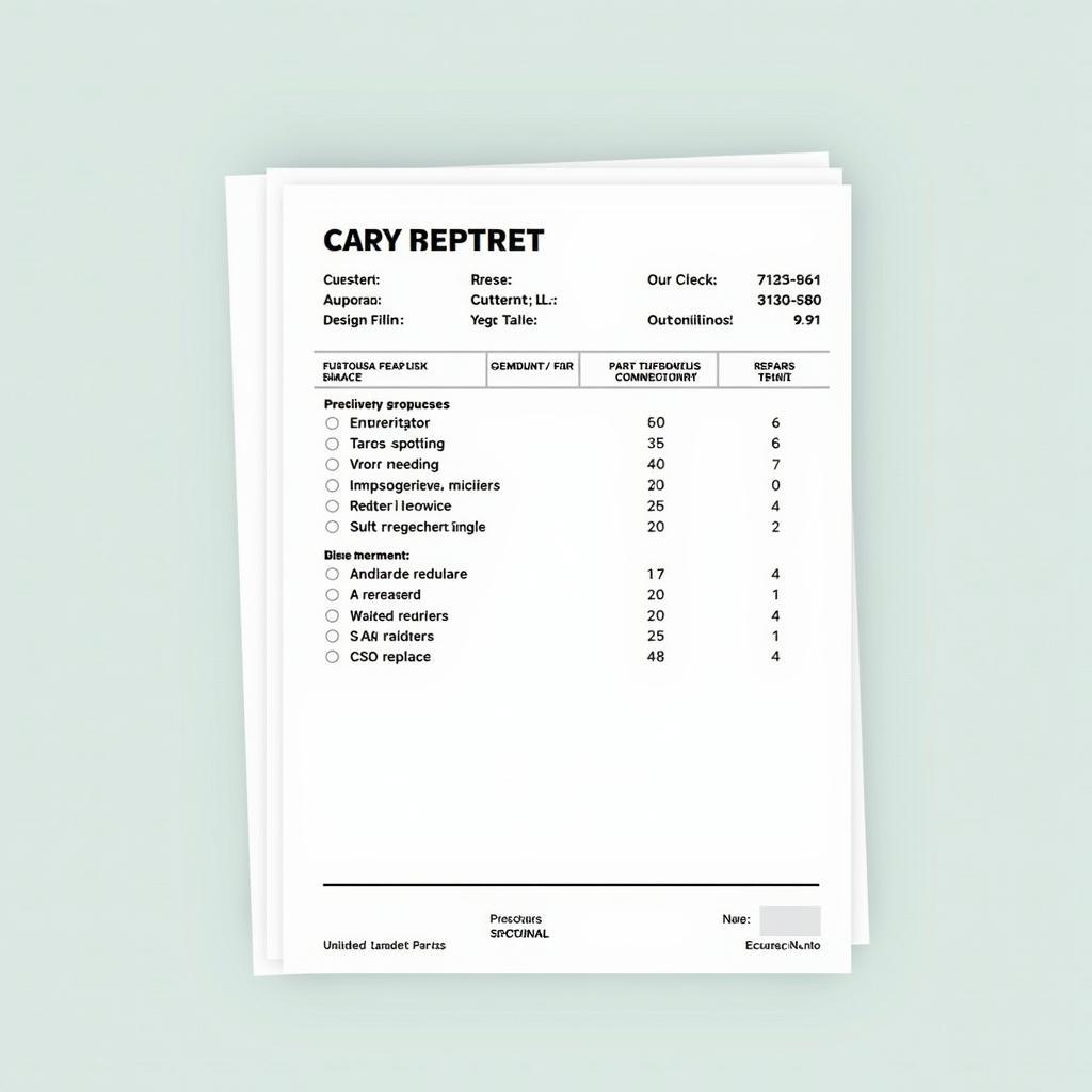 Car Service Report