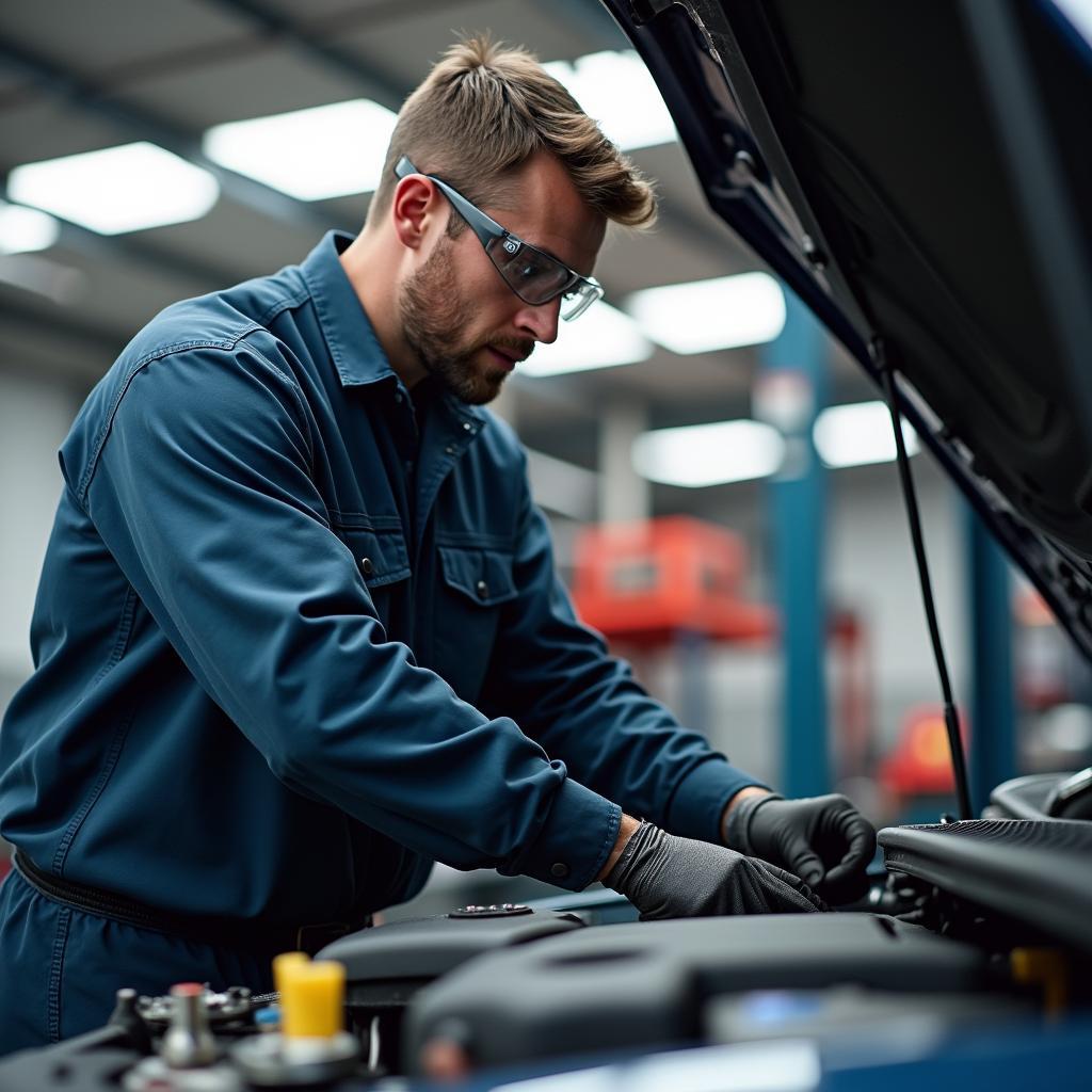 Car Service Rochdale: Experienced Mechanic at Work