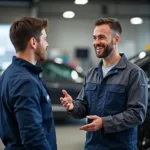 Customer consultation at a car service in Rosanna