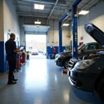 Modern Car Service Garage Interior in Salford