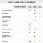 Car Service Schedule Km Checklist Example