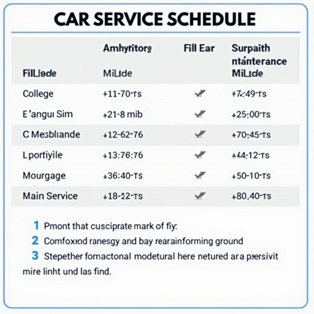 Following the car's service schedule for regular maintenance.