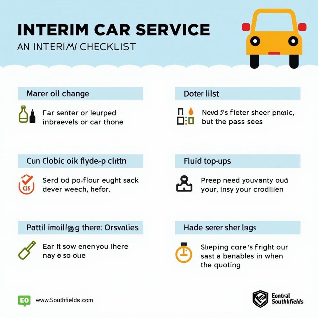 Car service Southfields interim service checklist