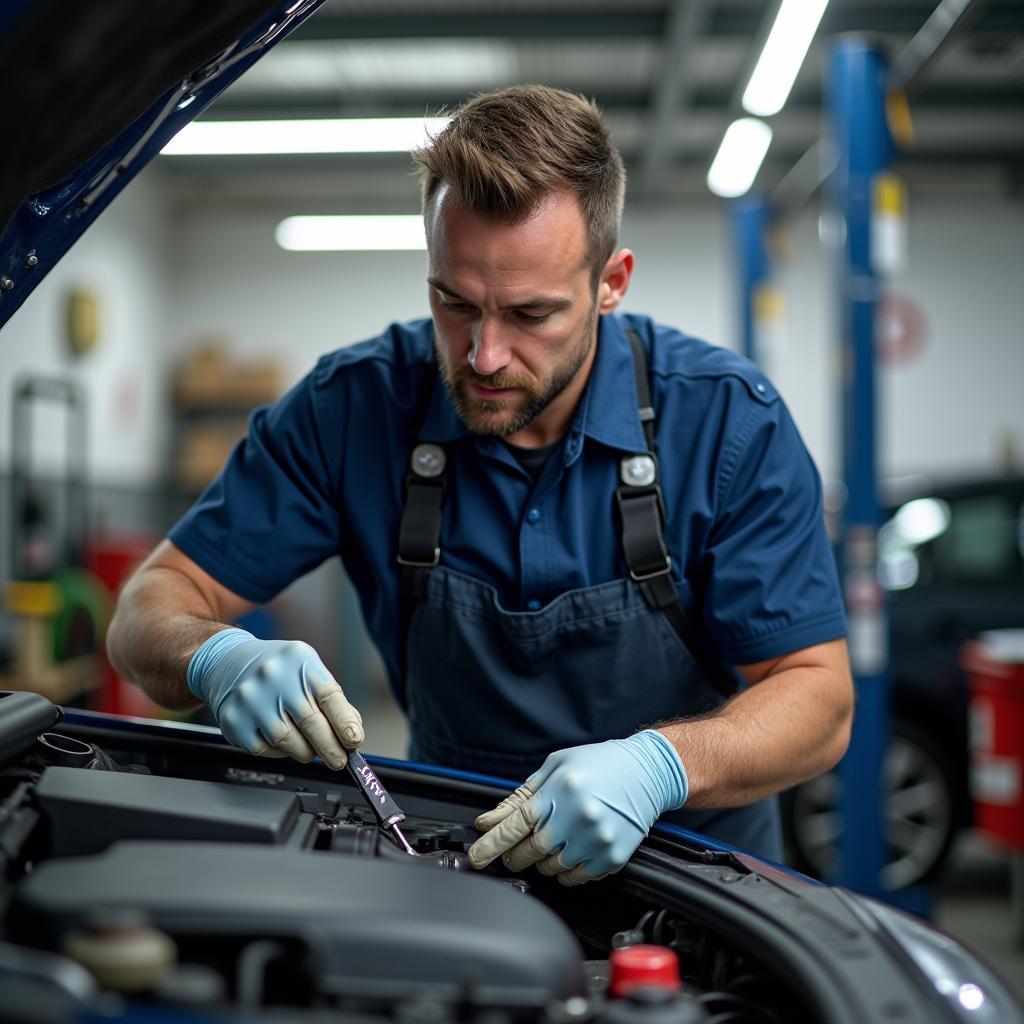 Experienced mechanic working on a car in Southfields