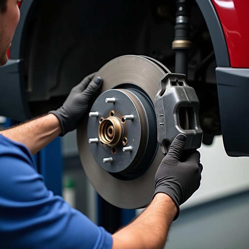 Brake Repair at a Car Service in Springwood