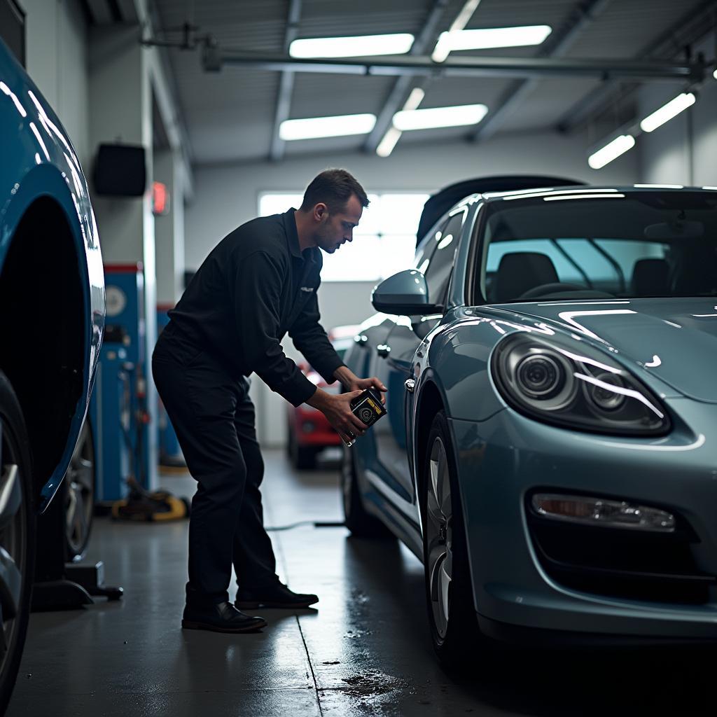 Routine Car Maintenance Being Performed in St Albans