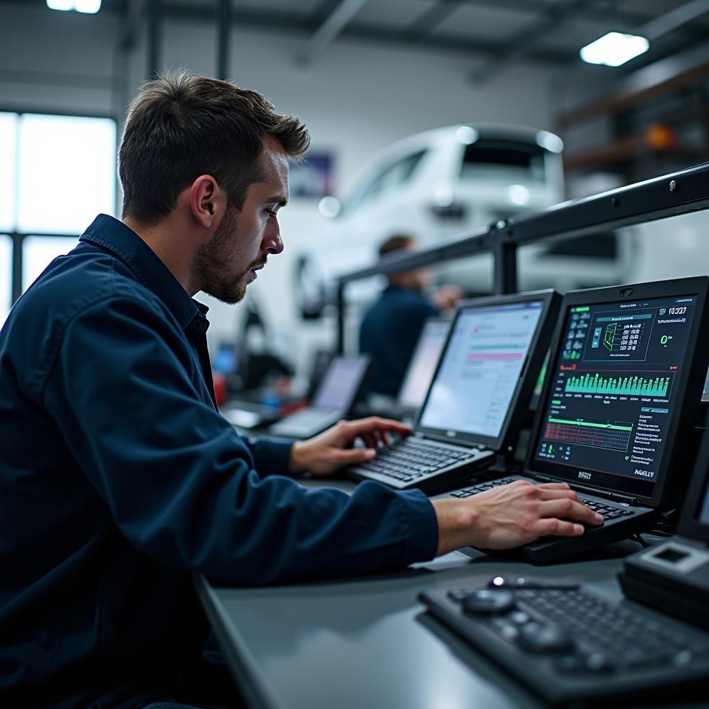 Modern Diagnostic Equipment in a Strathfield Car Service Center