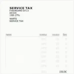 Example of a Car Service Tax Invoice