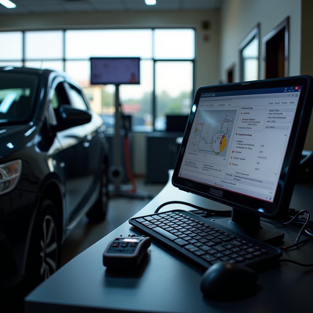 Modern Diagnostic Equipment in a Trichy Car Service Center