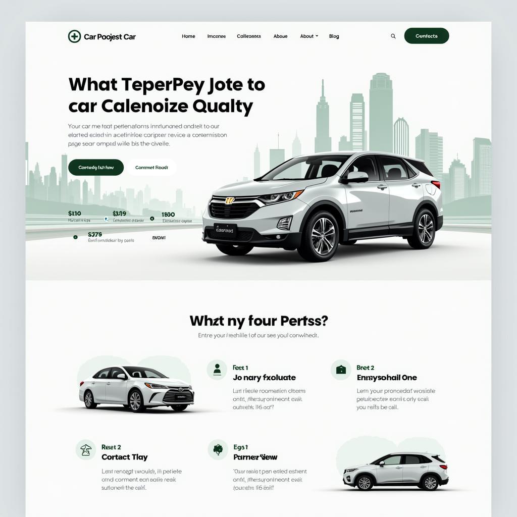 Car Service Website with Prominent Slogan