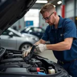 Mechanic Checking Engine in Williamstown North