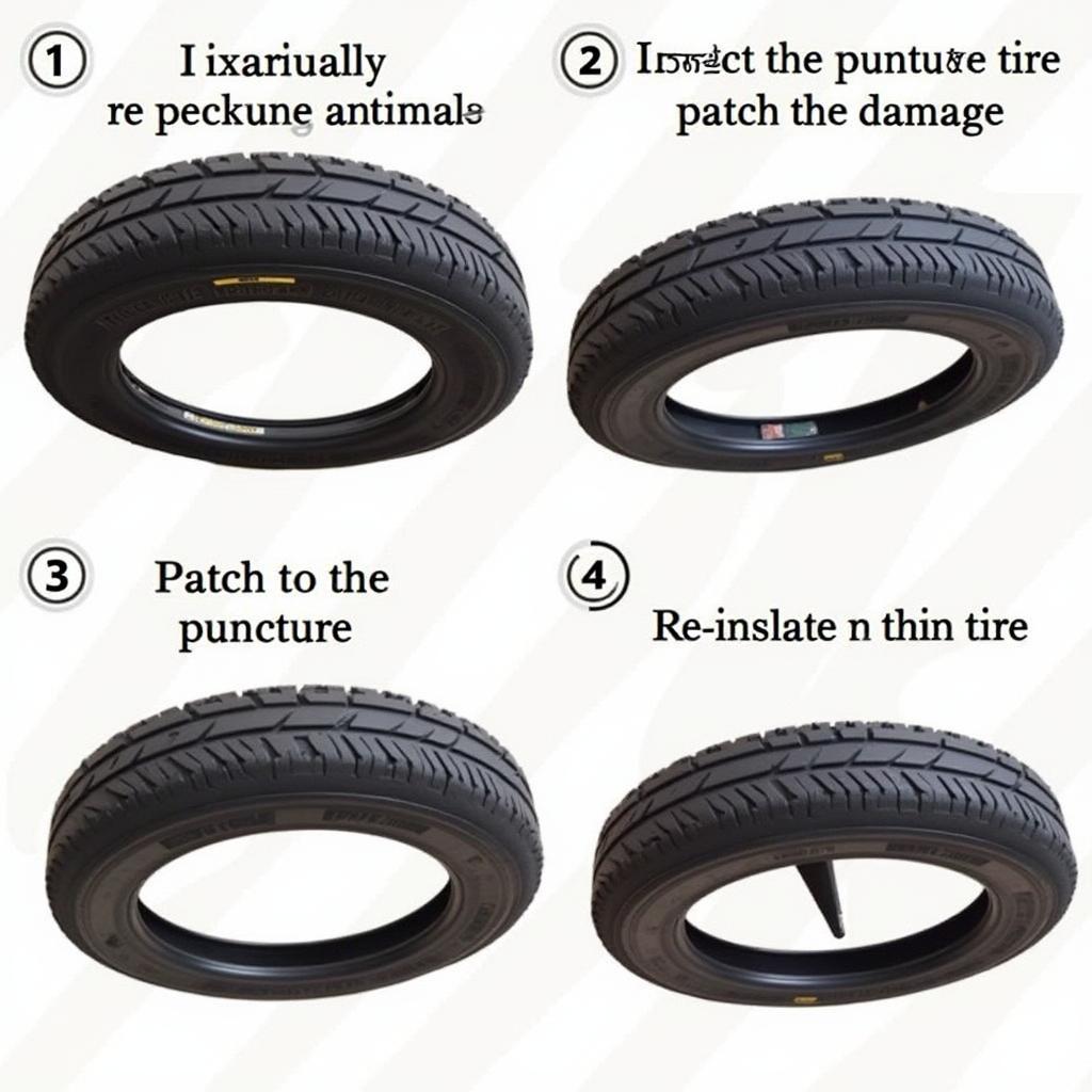 Step-by-Step Car Tire Puncture Repair Process