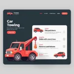 Integrating Car Towing Red Icon PNG on a Website