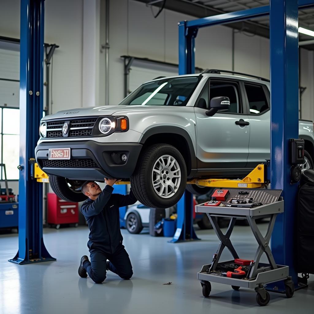 Car Undergoing First Service