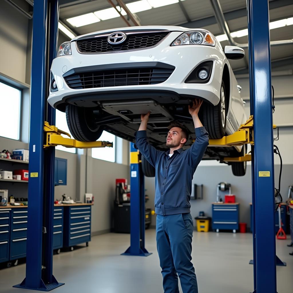 Car Undergoing Major Service