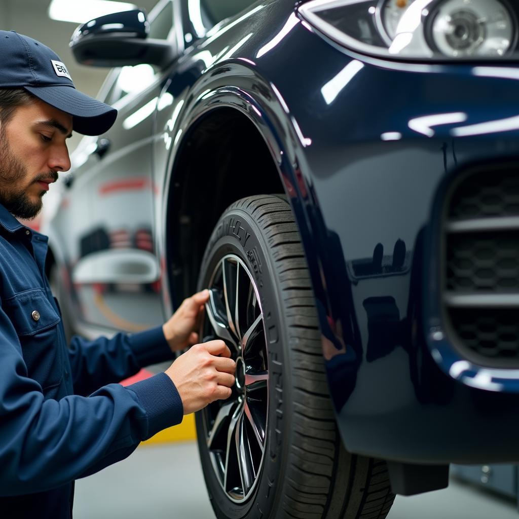 Car Undergoing PMS Service