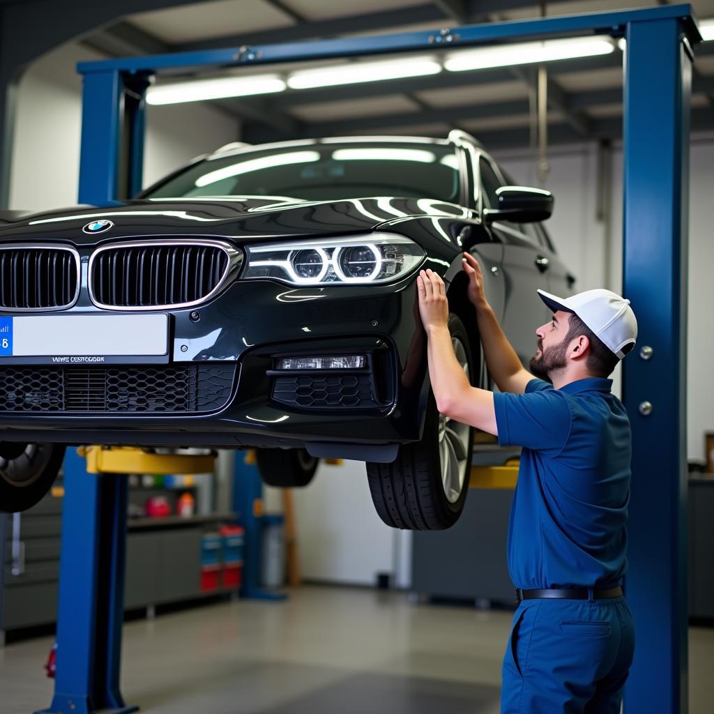 Car Undergoing Routine Maintenance