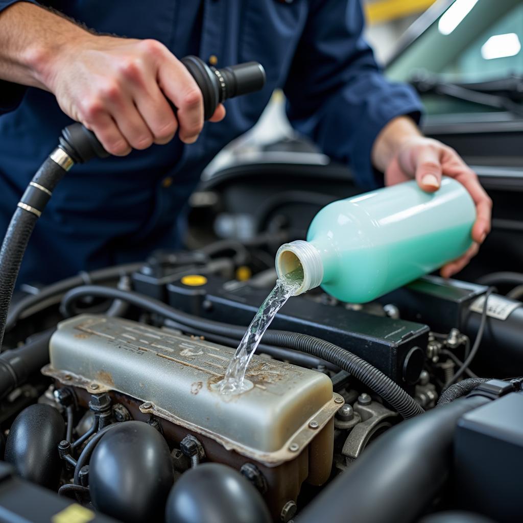 Coolant Flush at a Car Water Service Centre