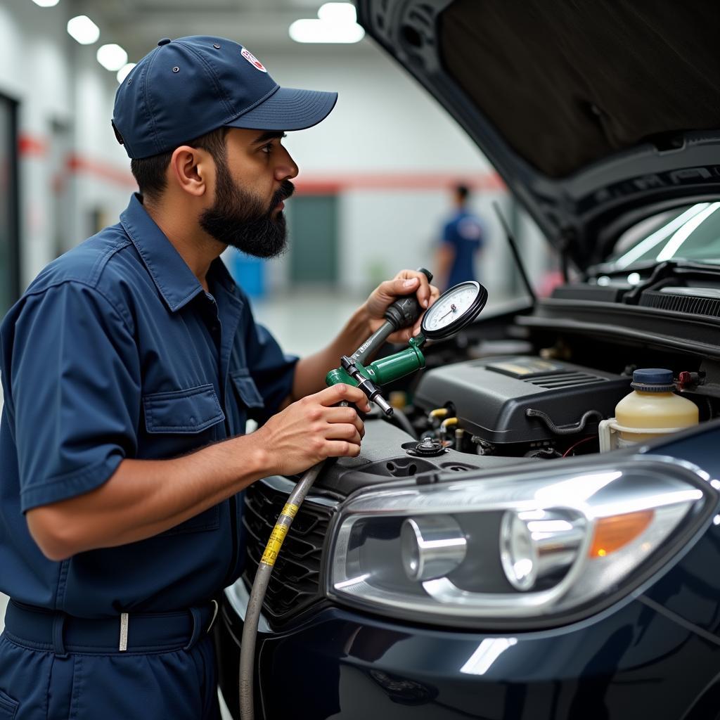 Car Water Service in Chennai - Pressure Test