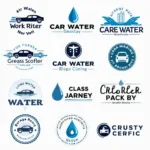 Examples of Car Water Service Logos