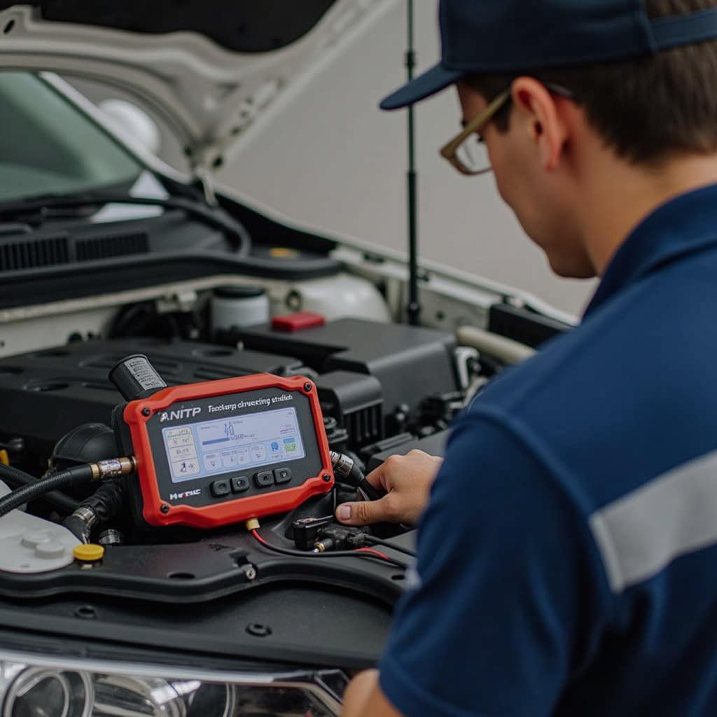 Performing a Pressure Test During a Car Water Service