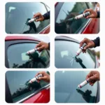 Car Window Crack Repair Process