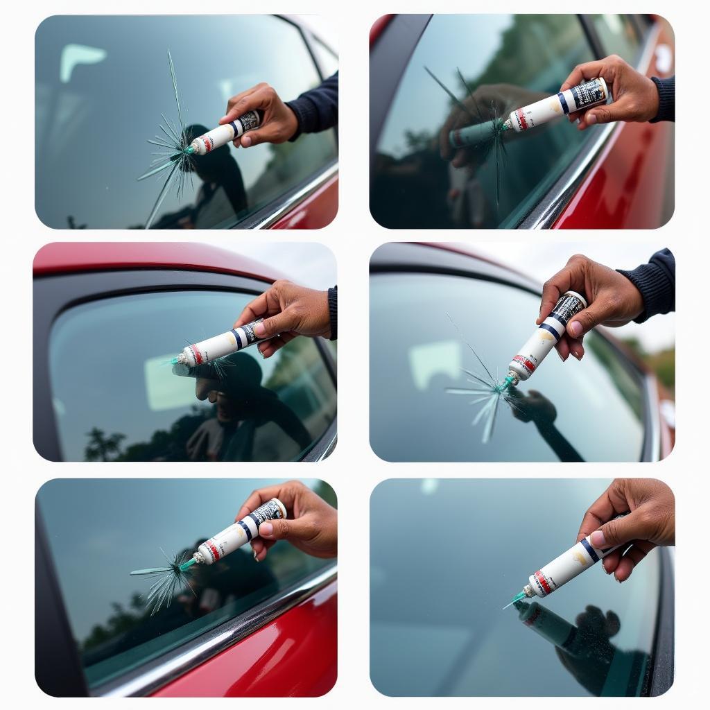 Car Window Crack Repair Process