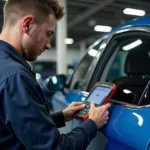 Certified IBCD Technician Working on a Car