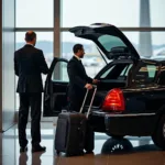 Chauffeur Assisting with Luggage at O'Hare Airport