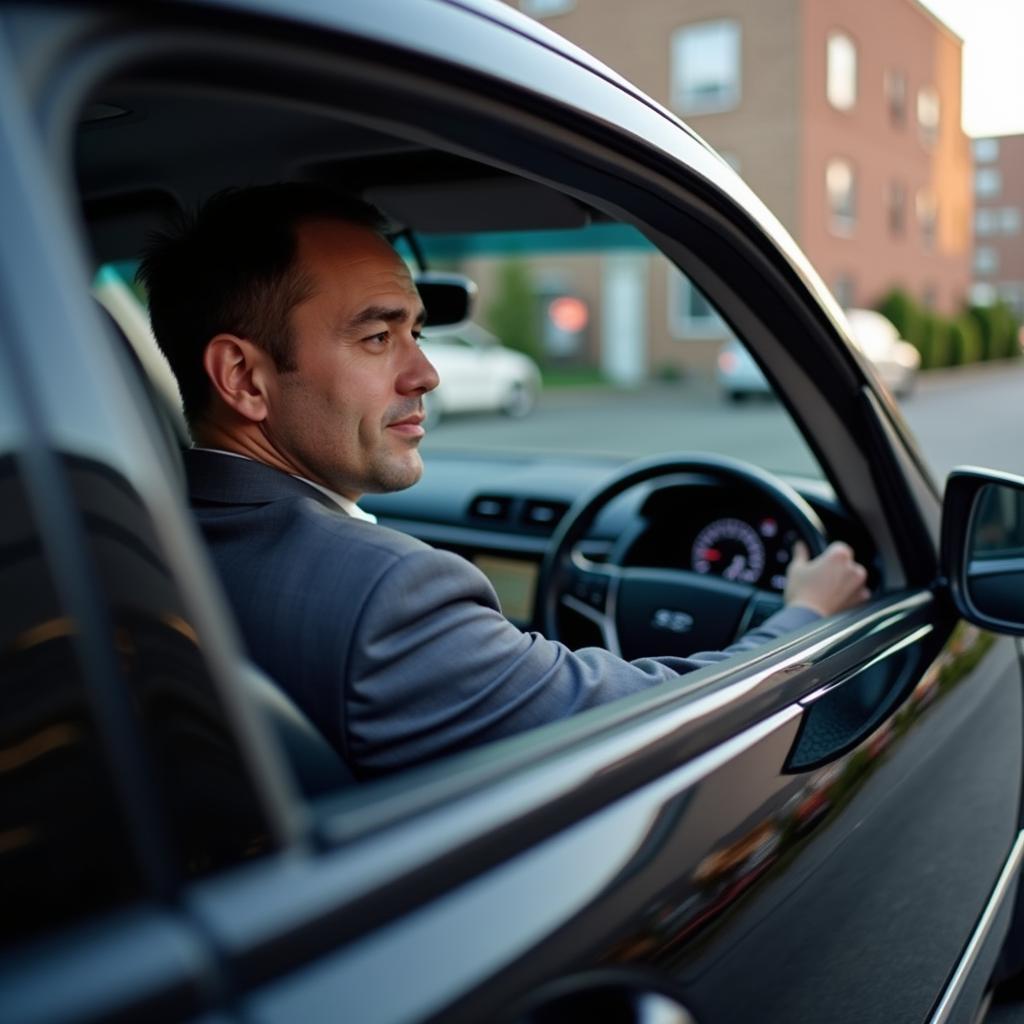 Professional Chauffeur Driving an Executive Car in Burlington, MA