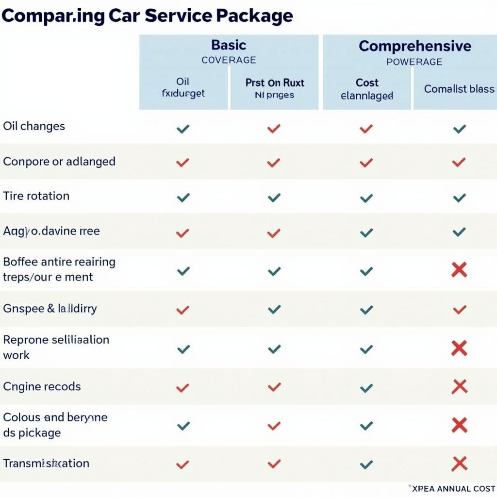 Comparing Cheap Car Service Packages