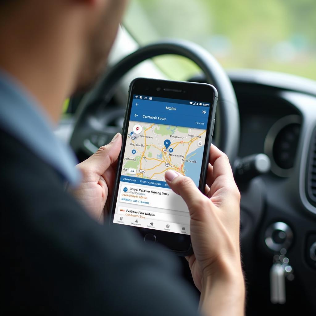 Using a Smartphone App to Find Car Rescue Services