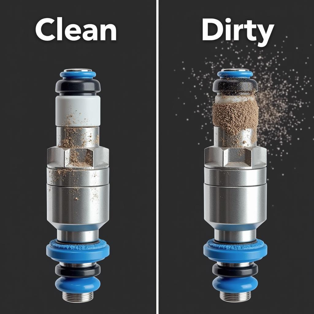 Comparison of Clean and Dirty Fuel Injectors